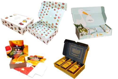 ecom image Ecommerce boxes and influencer boxes with custom inserts for supplements and food and beverage and pr mailers