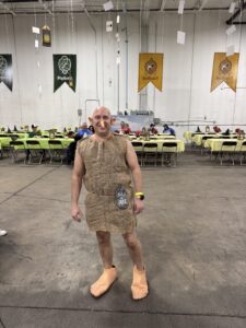 Steve playing Dobby in christmas party